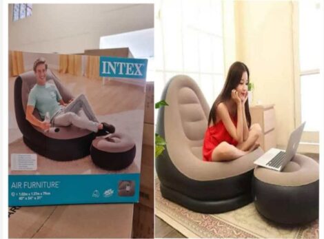 Inflatable Seat With Foot Rest